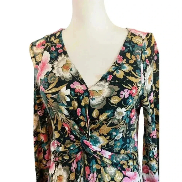 LILKA by ANTHROPOLOGY midi twist front floral TASCADE dress size medium - Picture 8 of 12